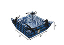 Cotton Blue Waffle Bread Basket Pack Of 1 freeshipping - Airwill
