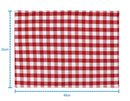 Cotton Gingham Check Red Table Placemats Pack Of 4 freeshipping - Airwill