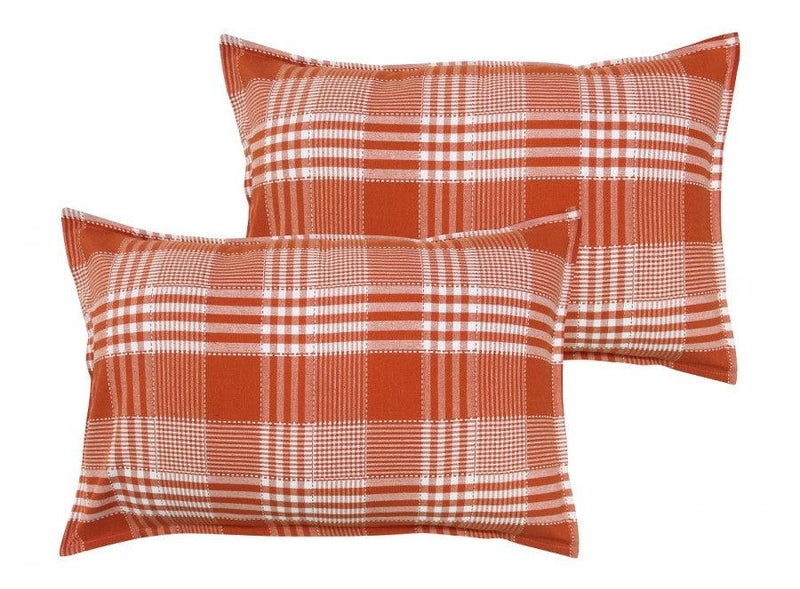 Cotton Track Dobby Orange Pillow Covers Pack Of 2 freeshipping - Airwill