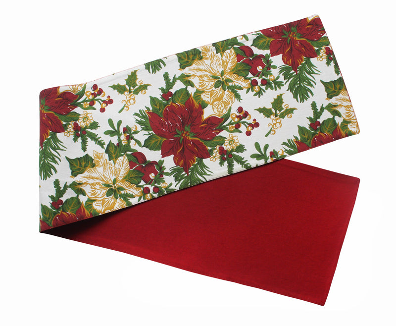 Cotton Maroon Flower 152cm Length Table Runner Pack Of 1 freeshipping - Airwill