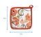 Cotton Orange Flower Pot Holders Pack Of 3 freeshipping - Airwill