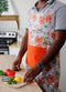 Cotton Orange Flower With Solid Free Size Apron Pack Of 1 freeshipping - Airwill