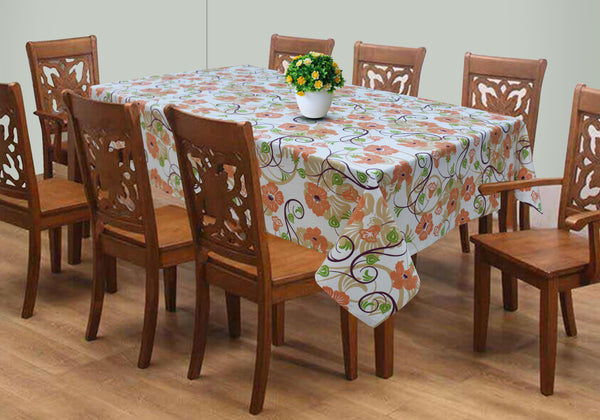 Cotton Orange Flower 8 Seater Table Cloths Pack Of 1 freeshipping - Airwill
