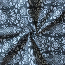 Cotton Grey Damask Long 9ft Door Curtains Pack Of 2 freeshipping - Airwill