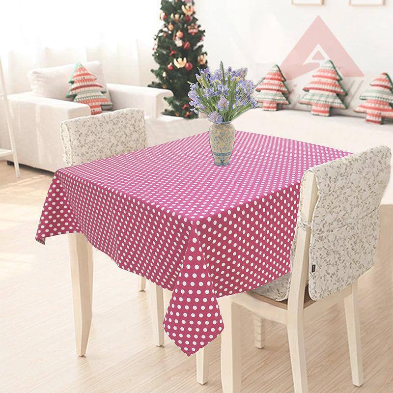Cotton Pink Polka Dot 2 Seater Table Cloths Pack Of 1 freeshipping - Airwill