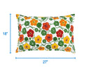 Cotton Green & Orange Floral Pillow Covers Pack Of 2 freeshipping - Airwill