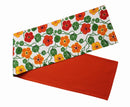 Cotton Green and Orange Flower 152cm Length Table Runner Pack Of 1 freeshipping - Airwill