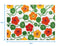 Cotton Green and Orange Flower Table Placemats Pack Of 4 freeshipping - Airwill