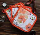 Cotton Orange Flower Pot Holders Pack Of 3 freeshipping - Airwill