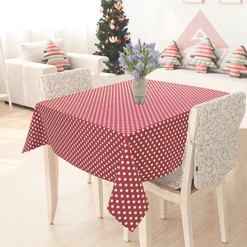 Cotton Red Polka Dot 2 Seater Table Cloths Pack Of 1 freeshipping - Airwill