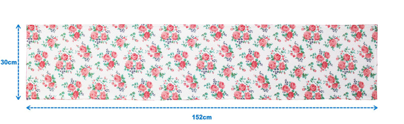 Cotton Small Pink Rose 152cm Length Table Runner Pack Of 1 freeshipping - Airwill