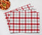 Cotton Lanfranki Red Check Table Placemats Pack Of 4 freeshipping - Airwill