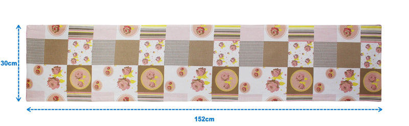 Cotton Check Flower 152cm Length Table Runner Pack Of 1 freeshipping - Airwill