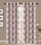 Cotton Check Floral 7ft Door Curtains Pack Of 2 freeshipping - Airwill