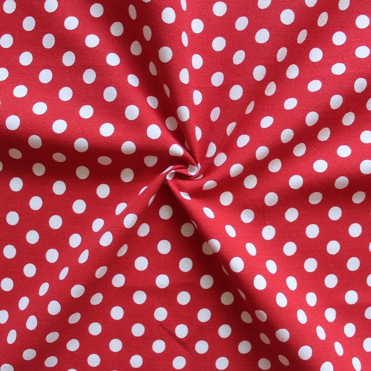 Cotton Red Polka Dot 2 Seater Table Cloths Pack Of 1 freeshipping - Airwill