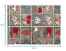 Cotton Xmas Heart Table Placemats Pack Of 4 freeshipping - Airwill