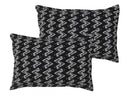 Cotton Zig-Zag Black Pillow Covers Pack Of 2 freeshipping - Airwill