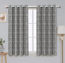 Cotton Grey Damask 5ft Window Curtains Pack Of 2 freeshipping - Airwill