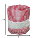 Cotton Check Red Fruit Basket Pack Of 1 freeshipping - Airwill