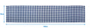 Cotton Gingham Check Blue 152cm Length Table Runner Pack Of 1 freeshipping - Airwill