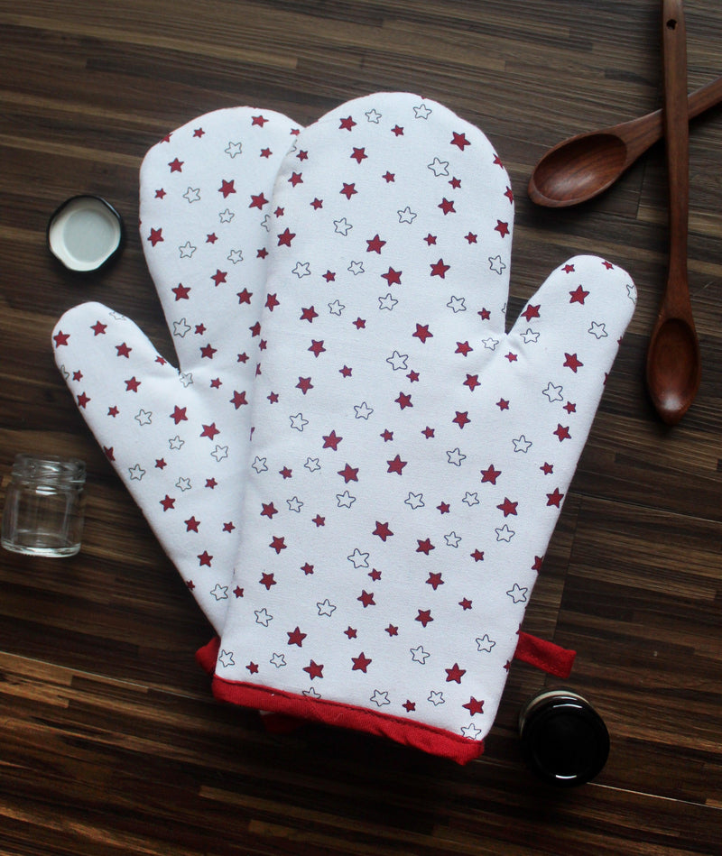 Cotton Ricco Star Oven Gloves Pack Of 2 freeshipping - Airwill