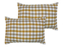 Cotton Lanfranki Yellow Check Pillow Covers Pack Of 2 freeshipping - Airwill