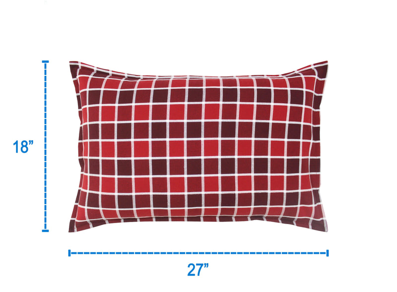 Cotton Xmas Check Pillow Covers Pack Of 2 freeshipping - Airwill