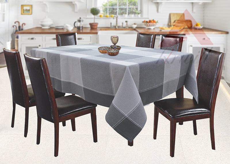 Cotton 4 Way Dobby Grey 6 Seater Table Cloths Pack Of 1 freeshipping - Airwill