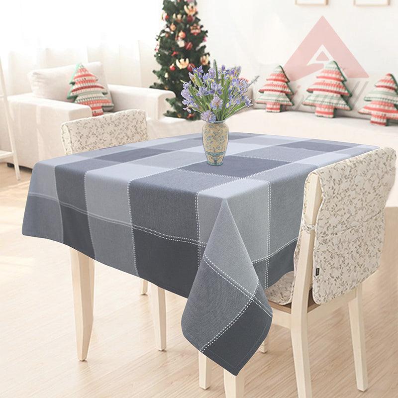 Cotton 4 Way Dobby Grey 2 Seater Table Cloths Pack Of 1 freeshipping - Airwill