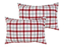Cotton Lanfranki Red Check Pillow Covers Pack Of 2 freeshipping - Airwill