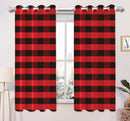 Cotton Big Check 5ft Window Curtains Pack Of 2 freeshipping - Airwill