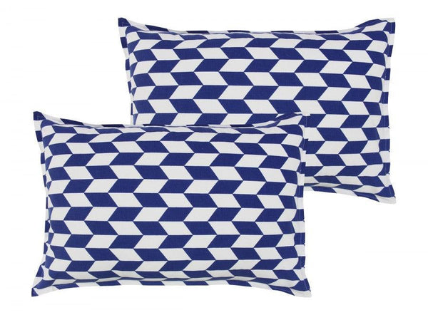 Cotton Classic Diamond Royal Blue Pillow Covers Pack Of 2 freeshipping - Airwill