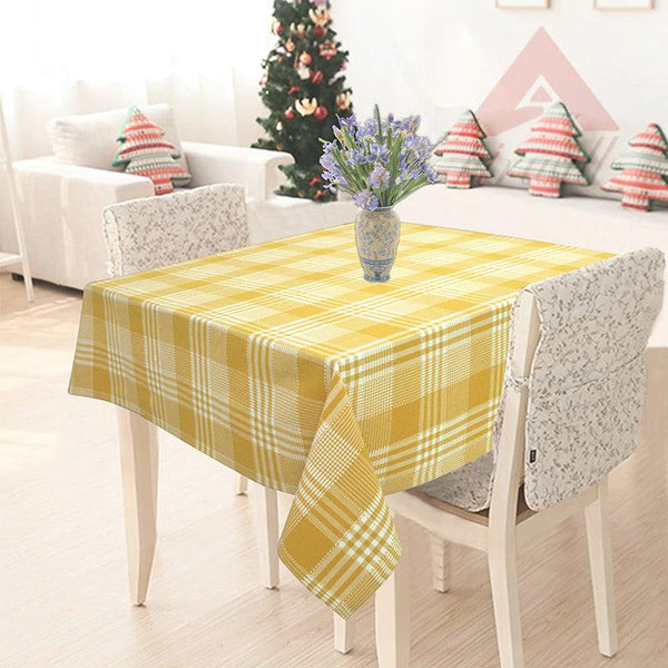 Cotton Track Dobby Yellow 2 Seater Table Cloths Pack Of 1 freeshipping - Airwill