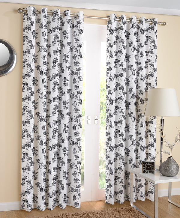 Cotton Neem Leaf Long 9ft Door Curtains Pack Of 2 freeshipping - Airwill