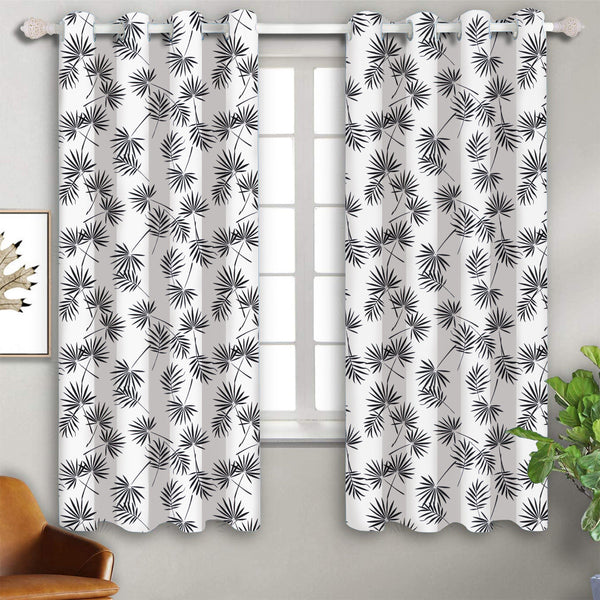 Cotton Neem Leaf 5ft Window Curtains Pack Of 2 freeshipping - Airwill