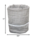 Cotton Grey Solid and Check Fruit Basket Pack Of 1 freeshipping - Airwill