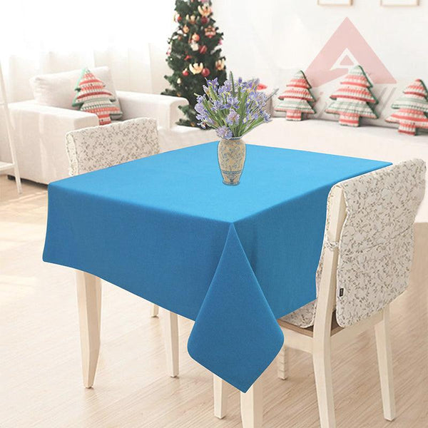 Cotton Solid Turquoise Blue 2 Seater Table Cloths Pack Of 1 freeshipping - Airwill