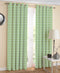 Cotton Gingham Check Green 7ft Door Curtains Pack Of 2 freeshipping - Airwill
