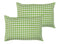 Cotton Gingham Check Green Pillow Covers Pack Of 2 freeshipping - Airwill