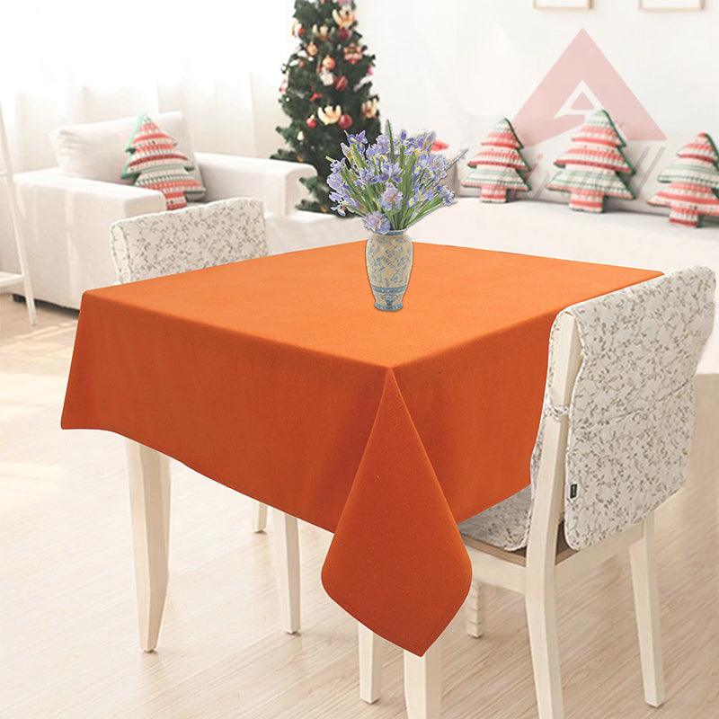 Cotton Solid Orange 2 Seater Table Cloths Pack Of 1 freeshipping - Airwill