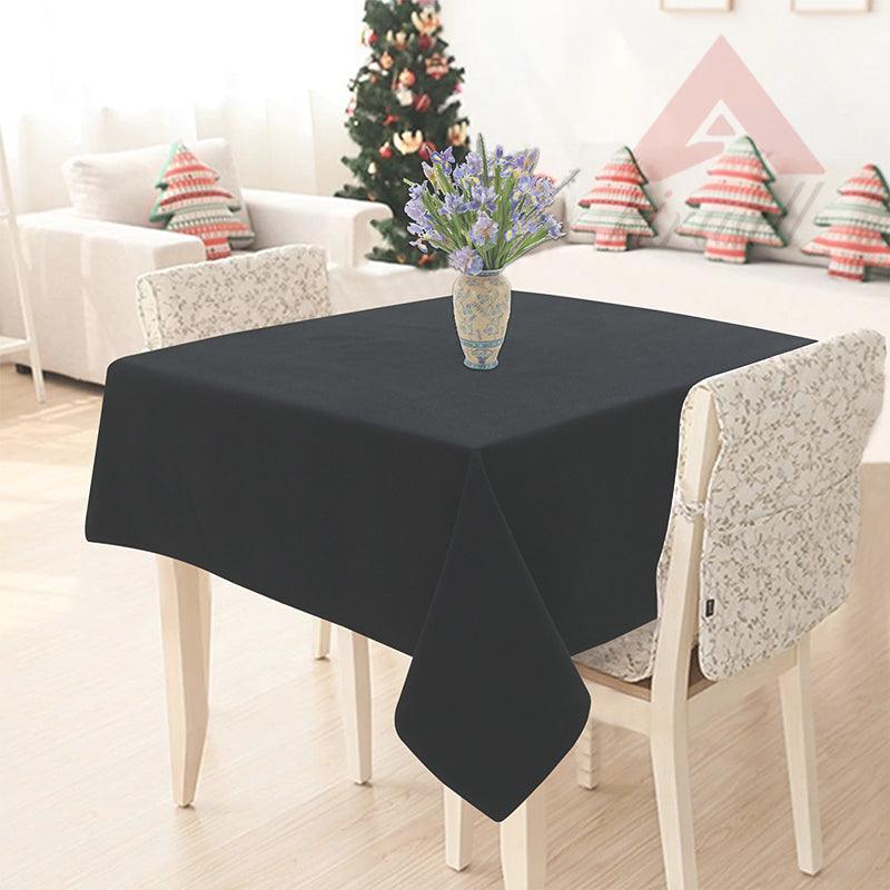Cotton Solid Black 2 Seater Table Cloths Pack Of 1 freeshipping - Airwill