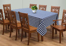 Cotton Gingham Check Blue 8 Seater Table Cloths Pack Of 1 freeshipping - Airwill