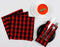Cotton Solid Red Xmas Plaid Kitchen Napkins Pack of 4 freeshipping - Airwill