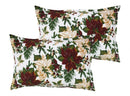 Cotton Maroon Flower Pillow Covers Pack Of 2 freeshipping - Airwill
