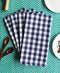 Cotton Gingham Check Blue Kitchen Towels Pack Of 4 freeshipping - Airwill