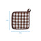 Cotton Gingham Check Brown Pot Holders Pack Of 3 freeshipping - Airwill