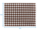 Cotton Gingham Check Brown Table Placemats Pack Of 4 freeshipping - Airwill