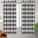 Cotton Black and White Damask 5ft Window Curtains Pack Of 2 freeshipping - Airwill