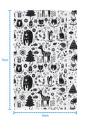Cotton Wild Animals Black Kitchen Towels Pack Of 4 freeshipping - Airwill