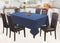 Cotton Solid Blue 6 Seater Table Cloths Pack Of 1 freeshipping - Airwill